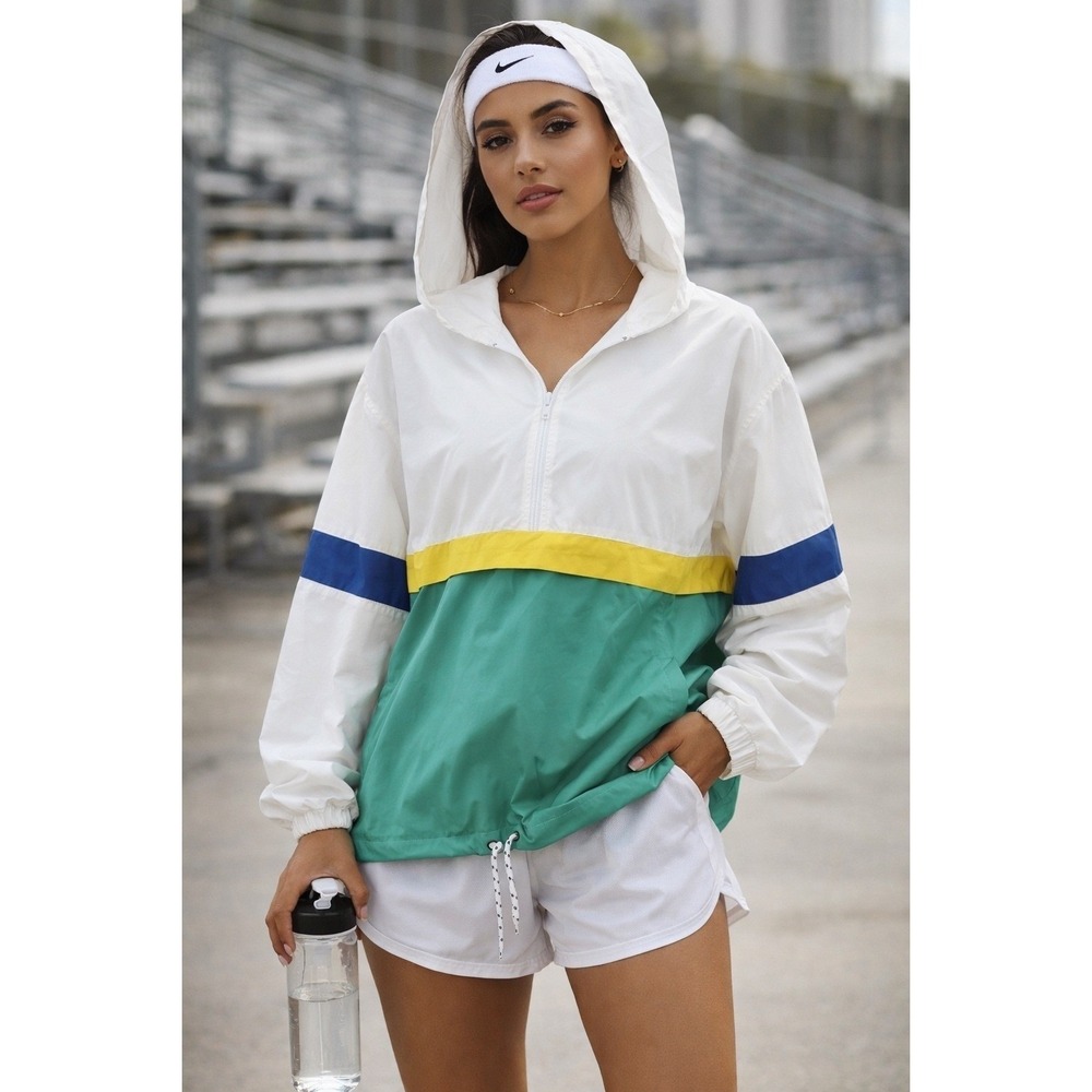 Vintage Windbreaker Jacket Pullover Color Block